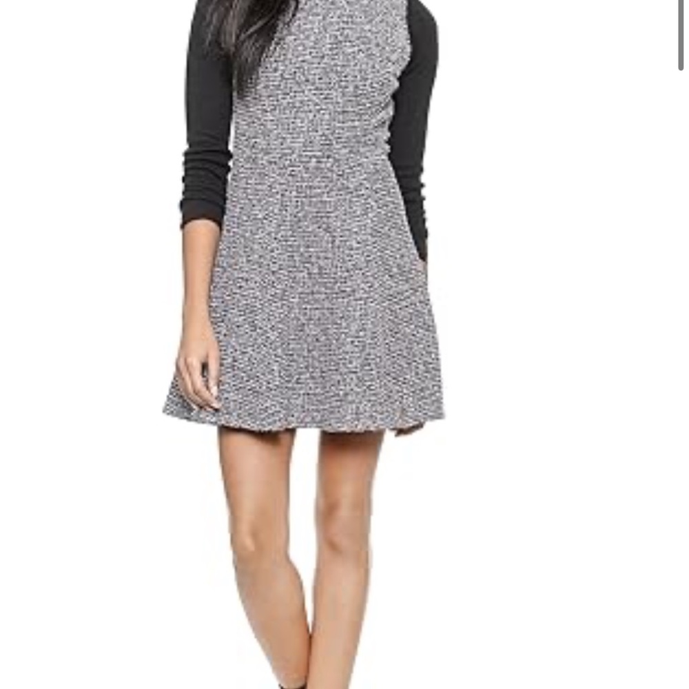 Theory Tillora K Prospect Multicolor Tweed Fit and Flare Mini Dress sz 10